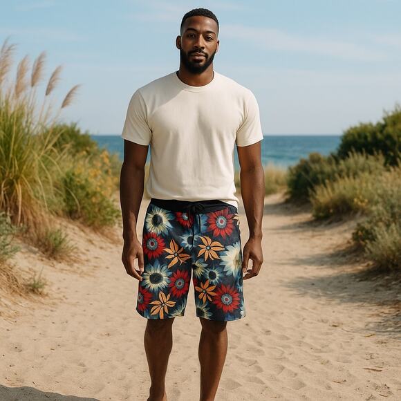 Mossimo Supply Co. Size 28 Mens Hawaiian Swim Trunks - Picture 10 of 10